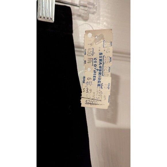 Vintage Dead Stock 80s Breckenridge Velvet Skirt Cotton Dark‎ Romantic Sz 6 - Picture 5 of 5
